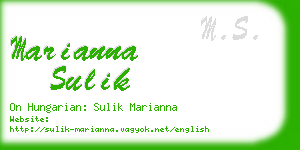 marianna sulik business card